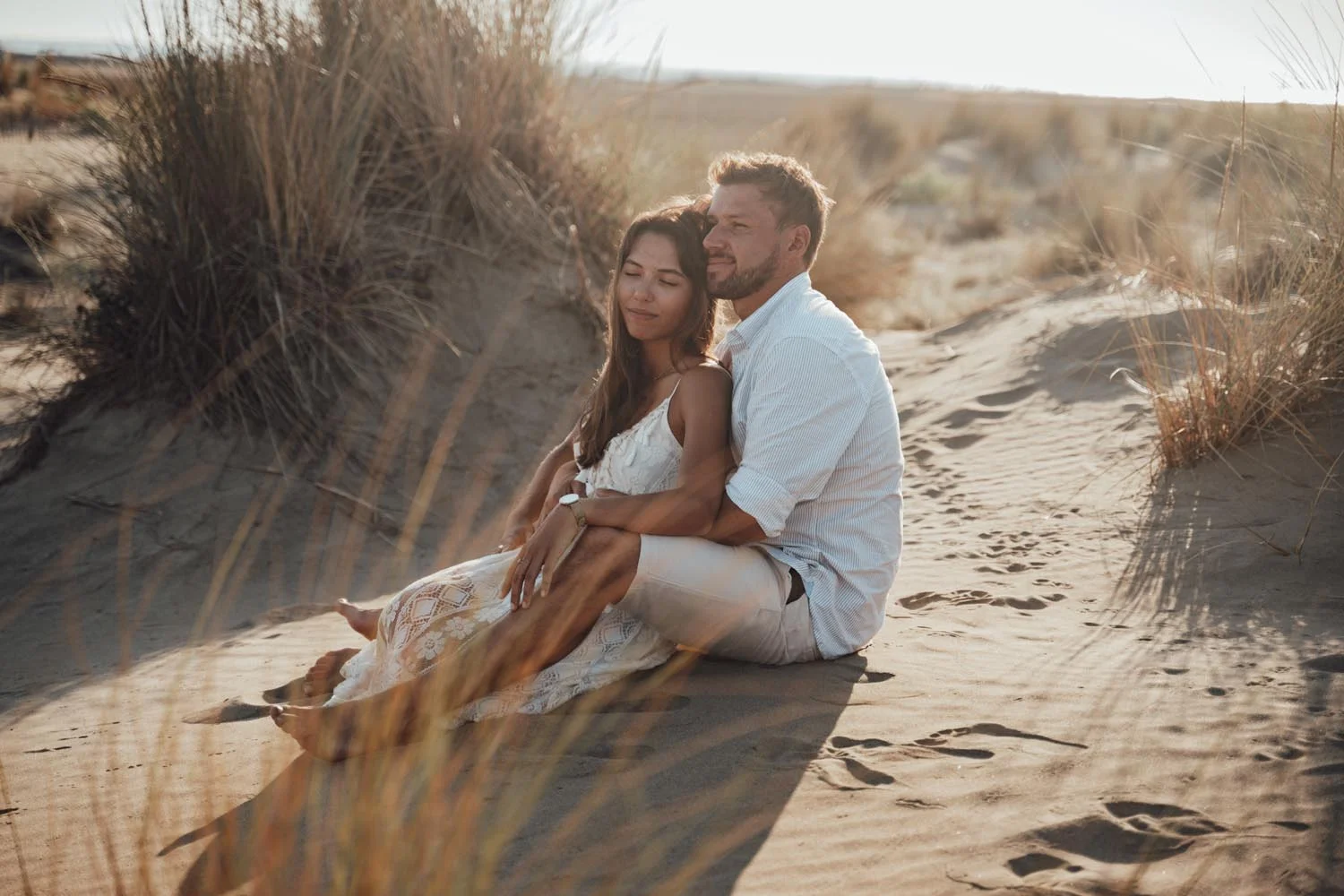 Seance Photo plage couple l’espiguette Grau du roi